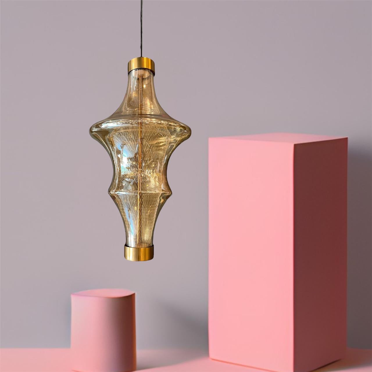 Amber Gold Pendant Light