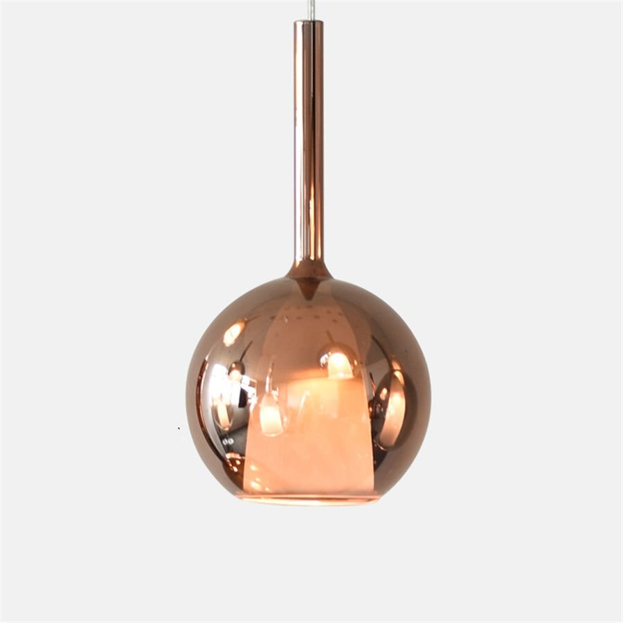 Modern Style Rosegold Glass Pendant Light