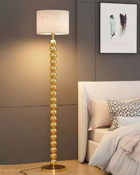 Stacked Ball Floor Lamp - Gold