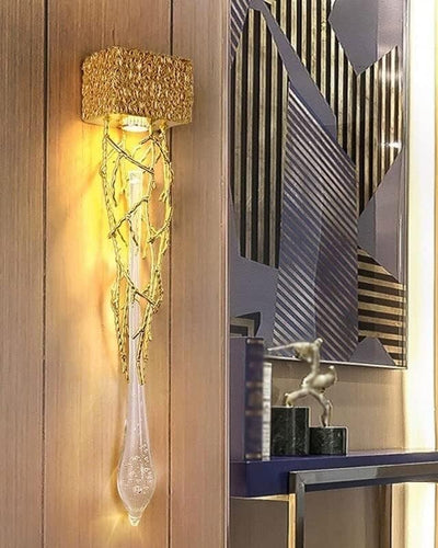 Modern Branch Crystal Drop Wall Sconce