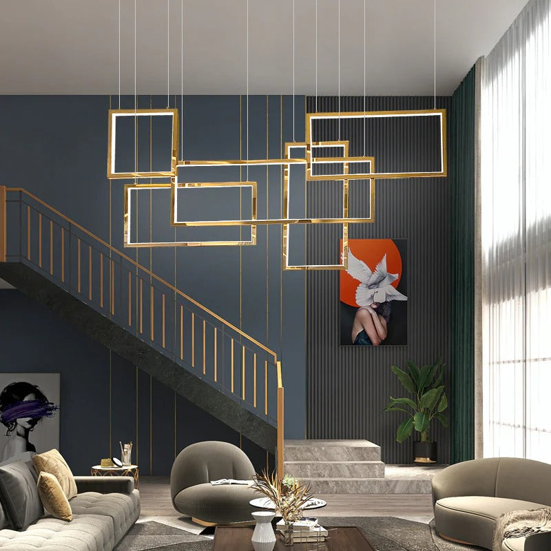 (Stainless Steel) Golden Mirage Led Chandelier