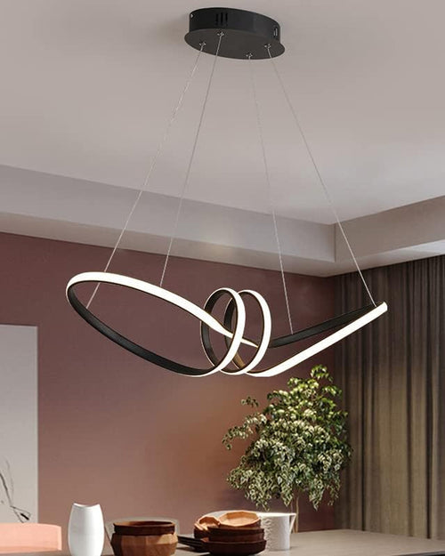 Forever Rings (Black) LED Chandelier