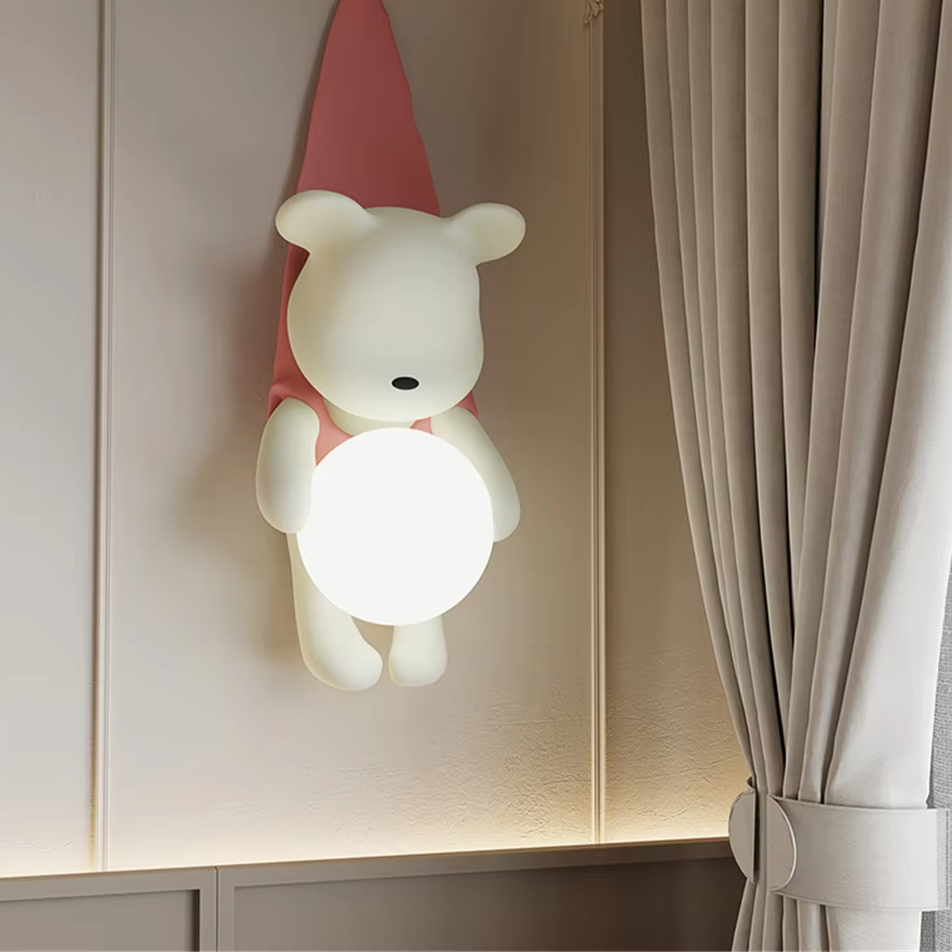 Hanging Bear Wall Hanging Light