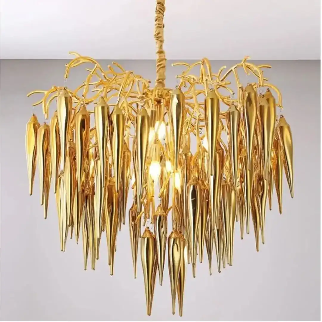 Gold Galcial (800mm,Glass) Chandelier