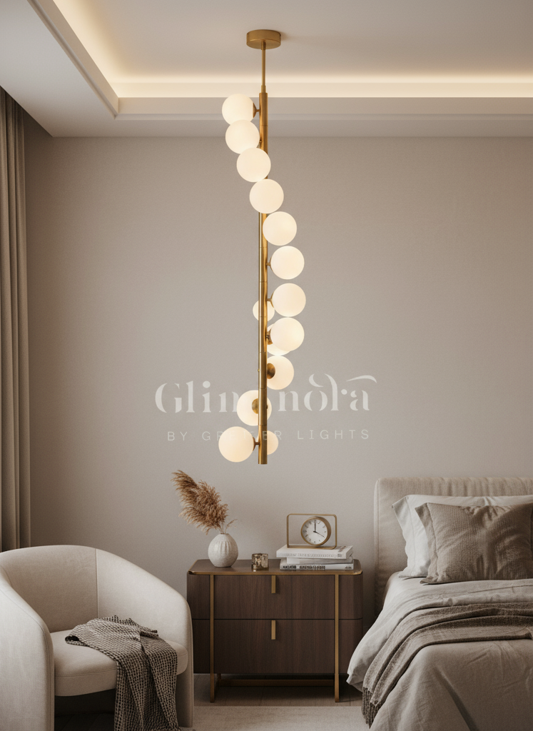 Moments In Motion (Frosted, Gold) Hanging Light