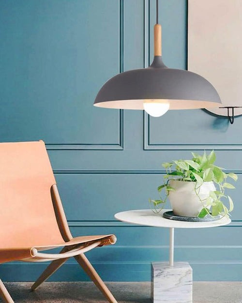 Industrial Hanging Pendant Light - Grey