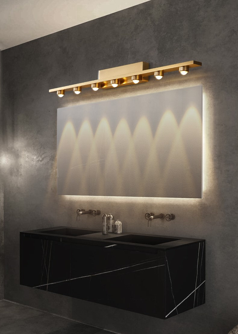 (Original Big Size)7 LED Wall Light With Gold Finish, Ideal For Mirror, Picture, Or Vanity Lighting