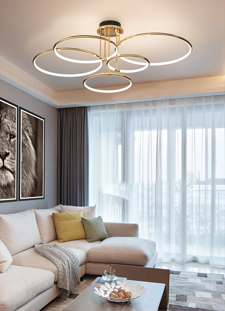 Glow Anello: Gold Body Ring Ceiling Light