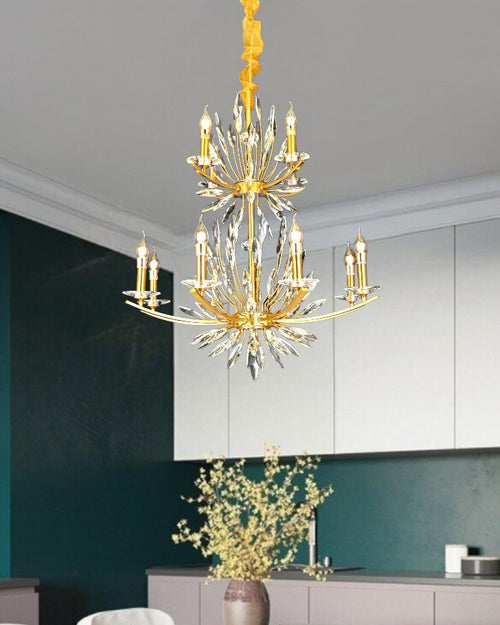 Crystal Beads Candle Chandelier - 12 Candles