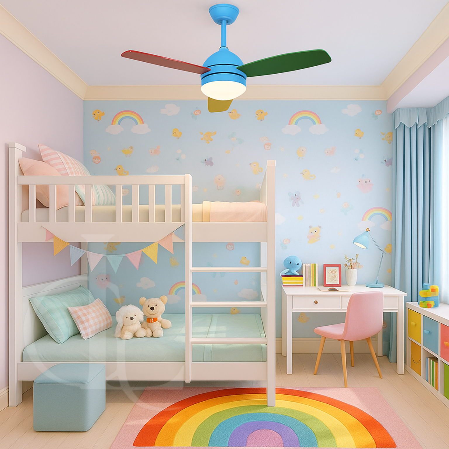 Triton’s Twirl (Blue Kids 36 inch) Ceiling Fan