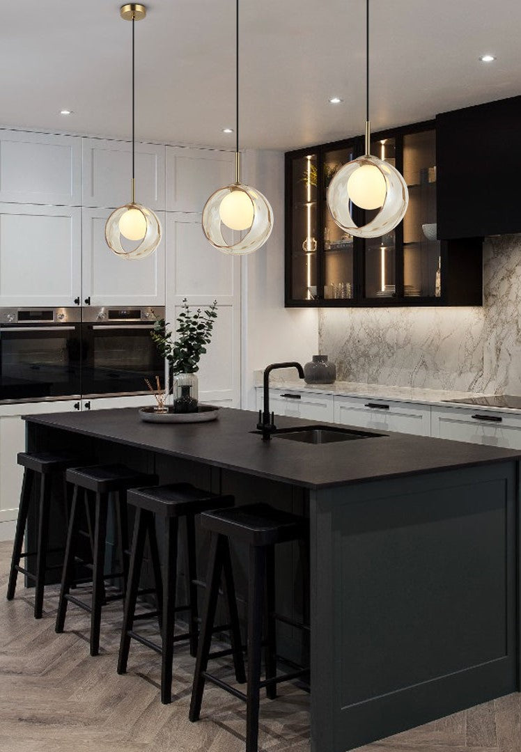 Halo Hues (Amber) Pendant Light