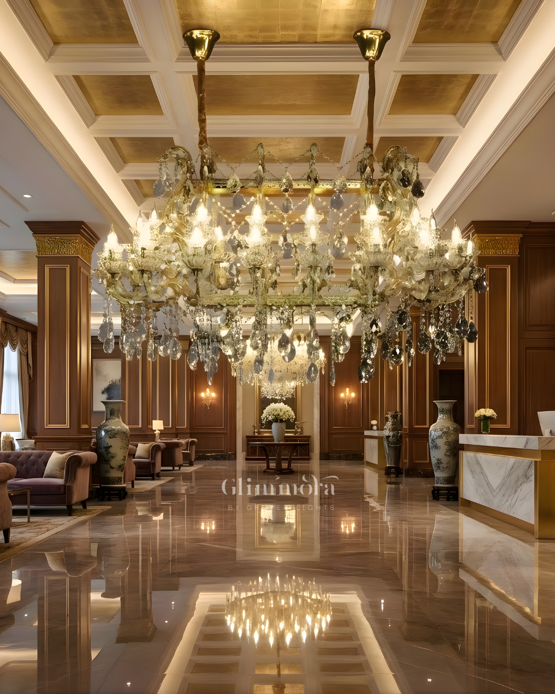 Crown of Monarchs (Gold) Crystal Chandelier