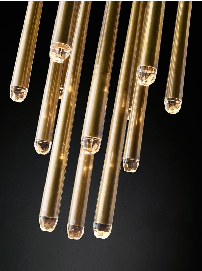 Brass Glow Pendant Light Chandelier (10 Lights)