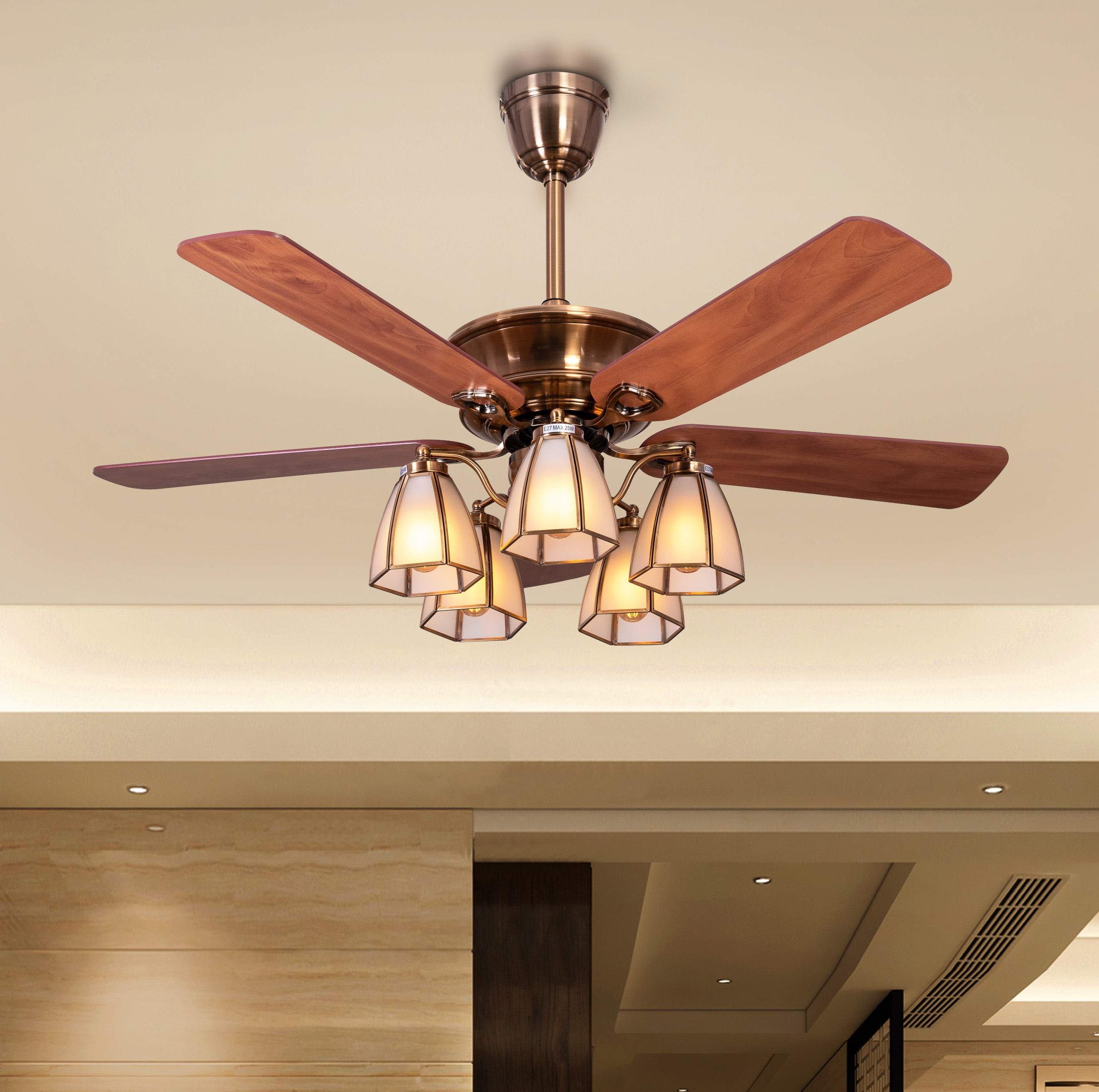Caramel Valley (48 Inches Span, Teak Finish) Ceiling Fan