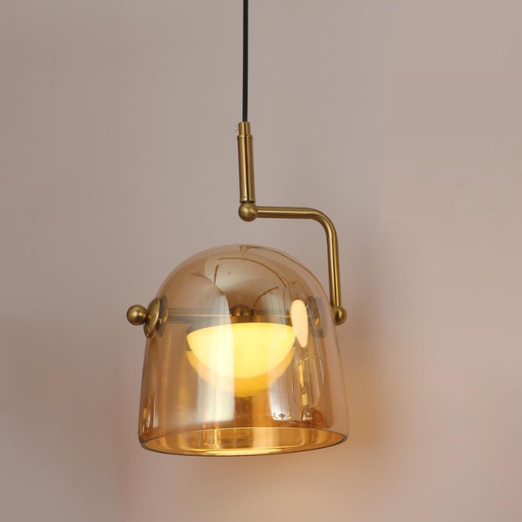 Black Glass Metal Pendant Lamp