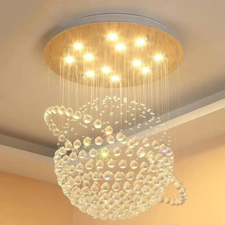 Cosmo Sparkle: Galaxy Crystal Chandelier