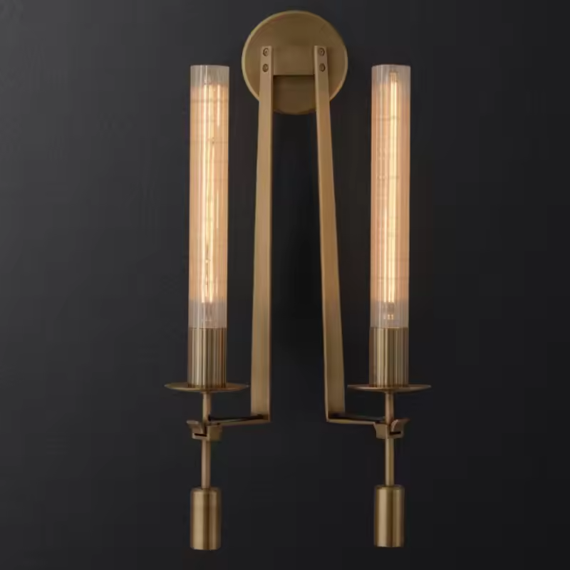 Modern Double Head Gold Wall Light