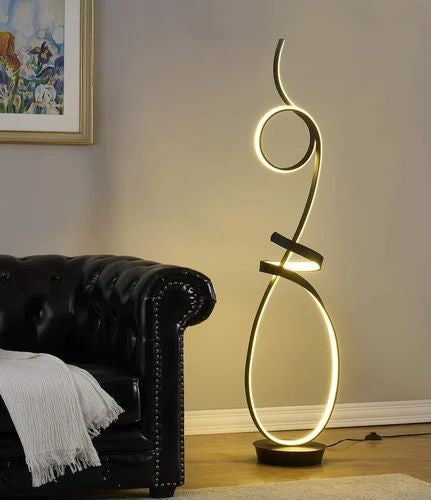 Modern Unique Led Matt Black Floor Lamp