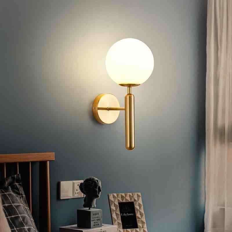 Elegant Glass Globe Ball Wall Light