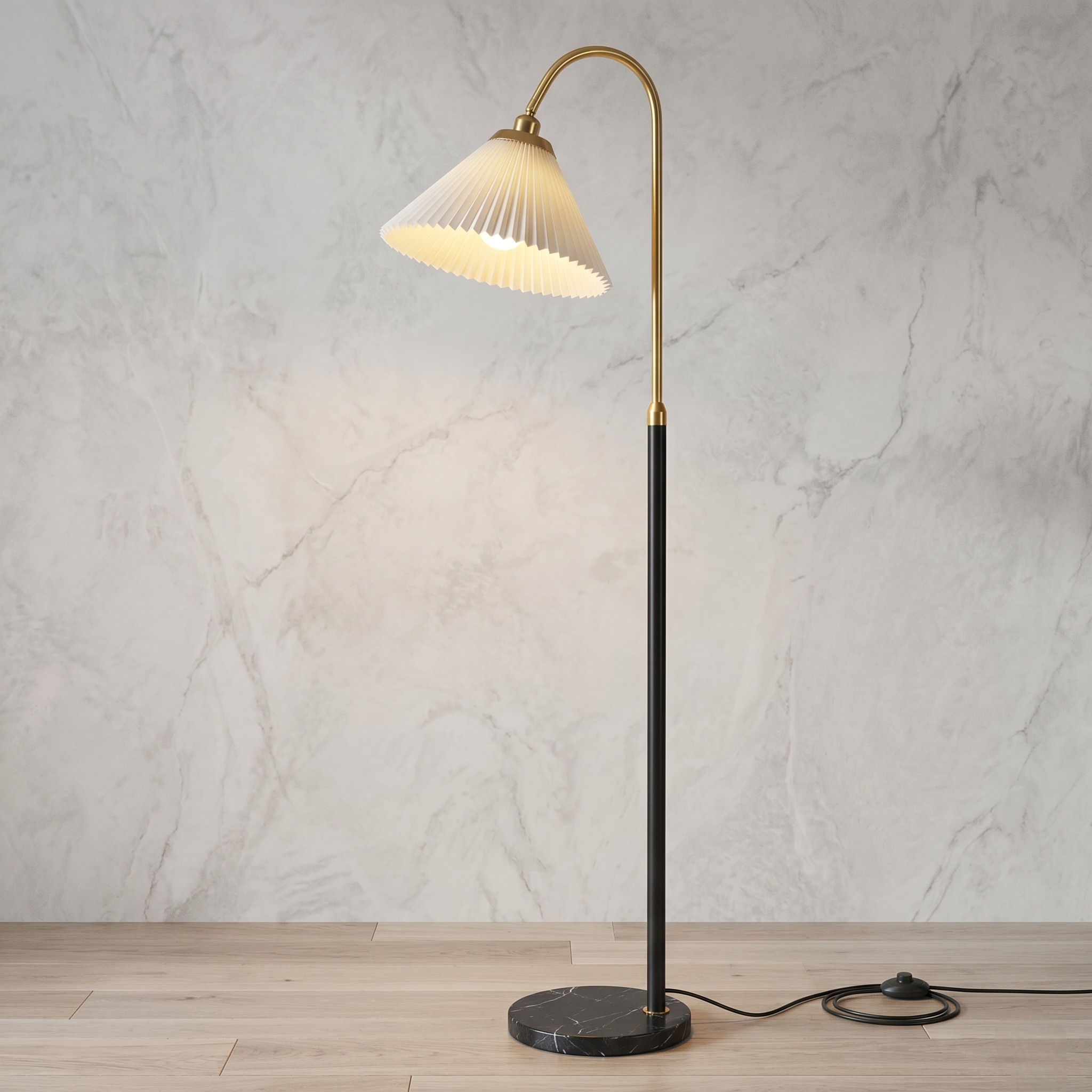 Pleated Shade Floor Lamp