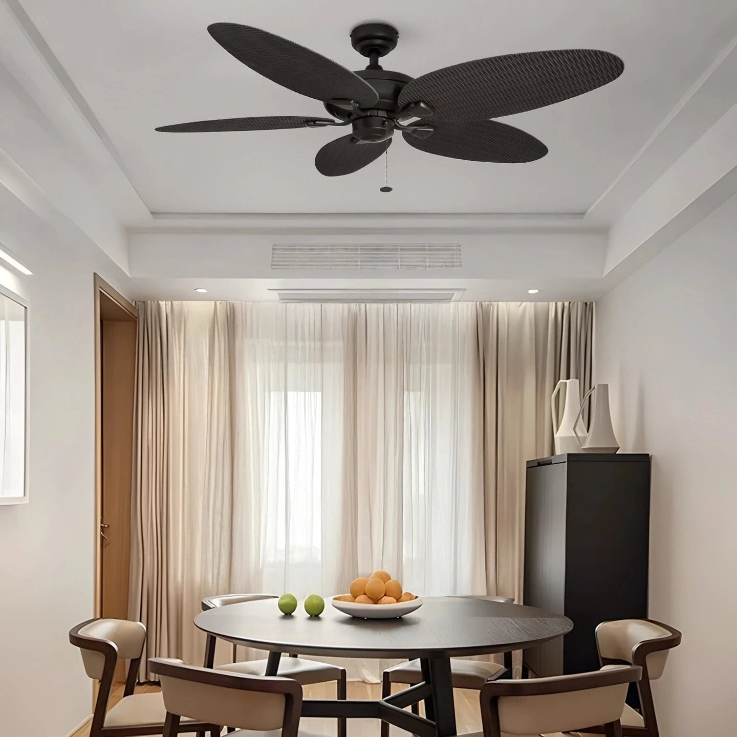 Nature's Swirl (52 Inches Span, Black) Ceiling Fan