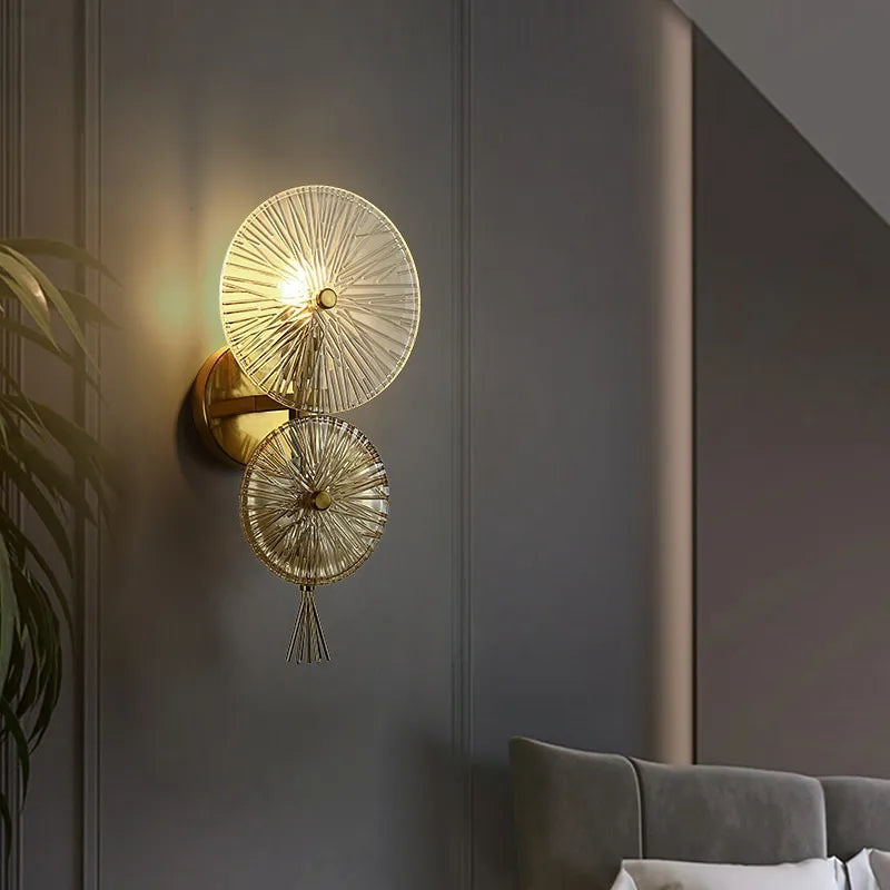 Modern Smoke Glass Wall Light