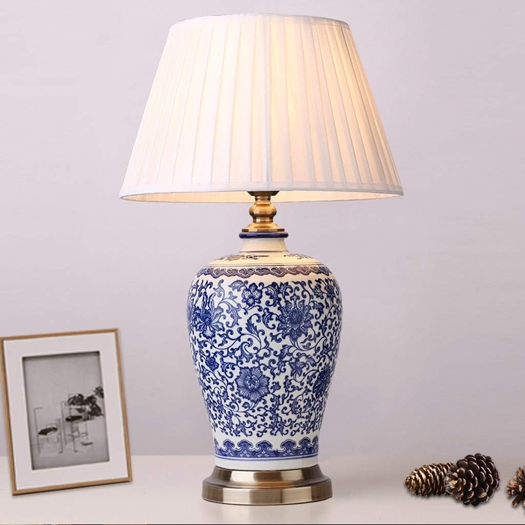 Blue and White Ceramic Table Lamp