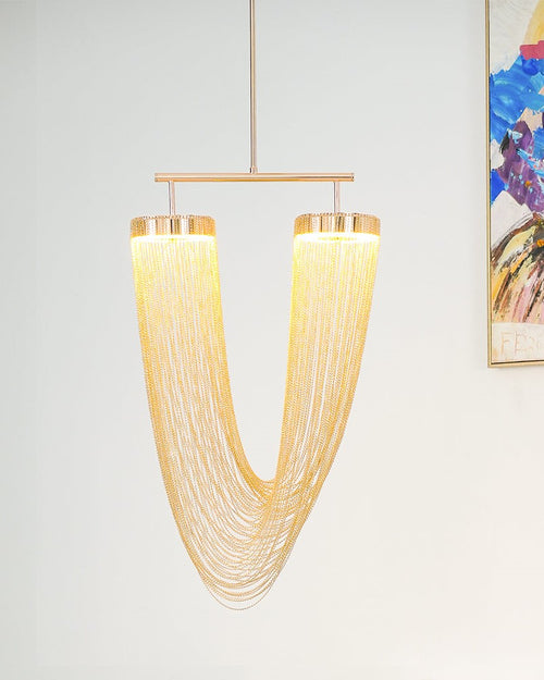 Tassel Chain Gold Creative Pendant Light
