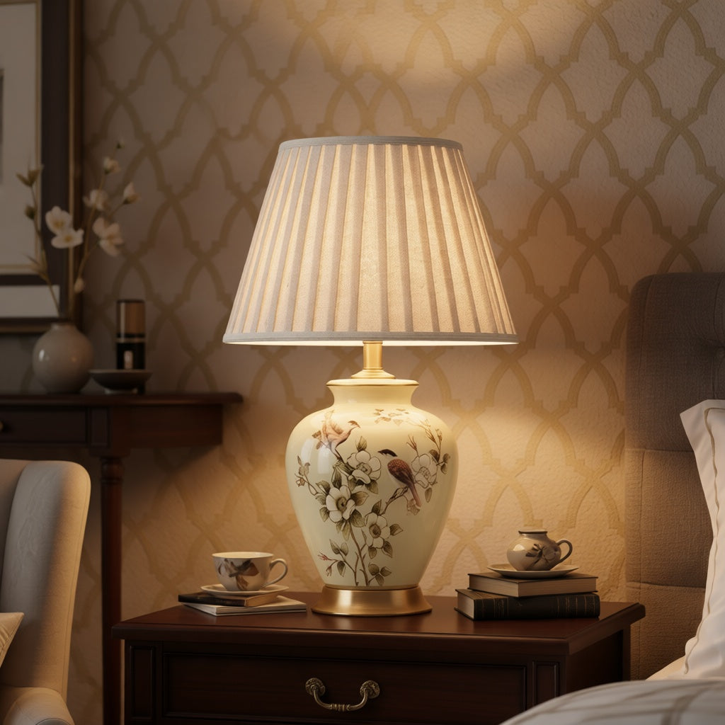 Petal Poetry Ceramic Table Lamp