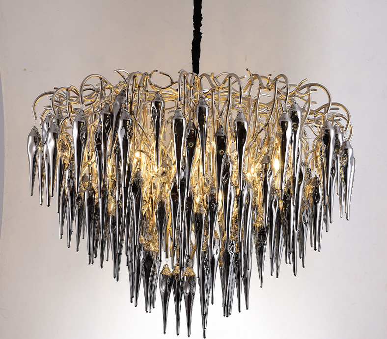 Snowflake Glacial Smoky Chandelier