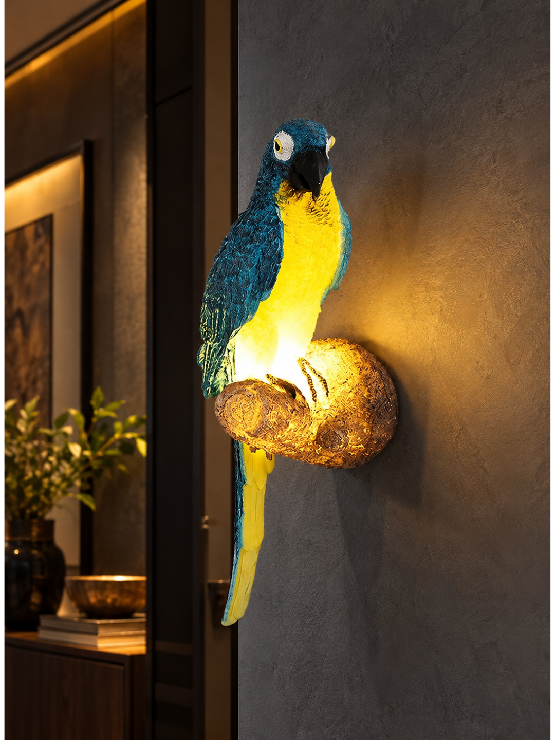 Tropical Parrot Wall Lamp