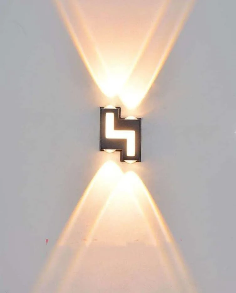 7 Led Outdoor Black Wall Light