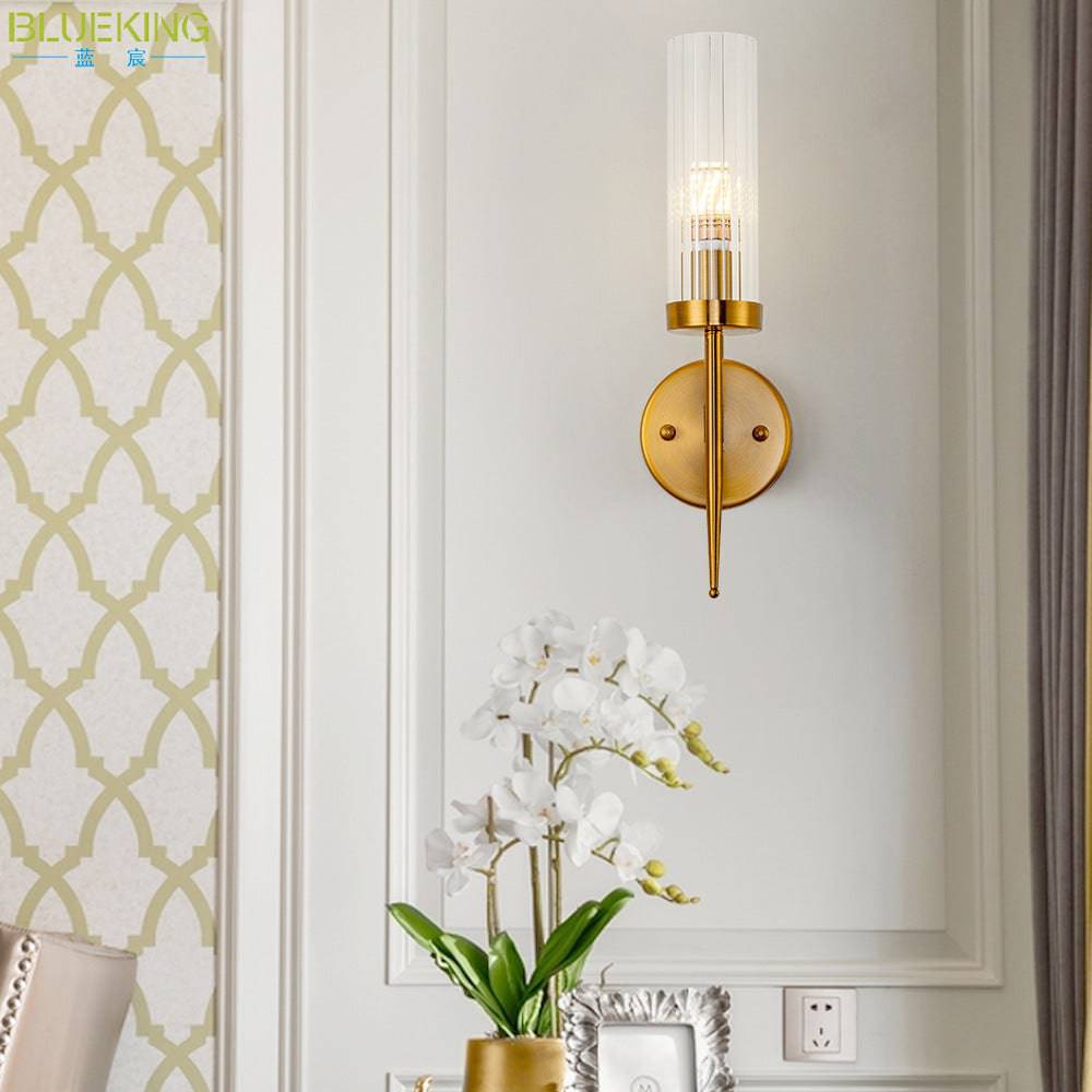 Pour Your Light, Not Your Drink (Gold): Long Wall Light with Glass Vibe