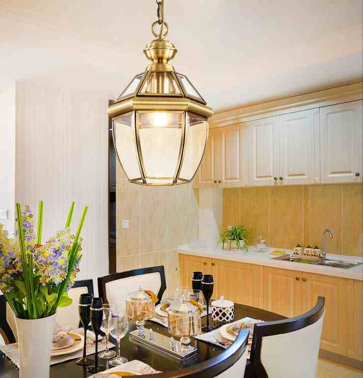 Gold Glass Pendant Light