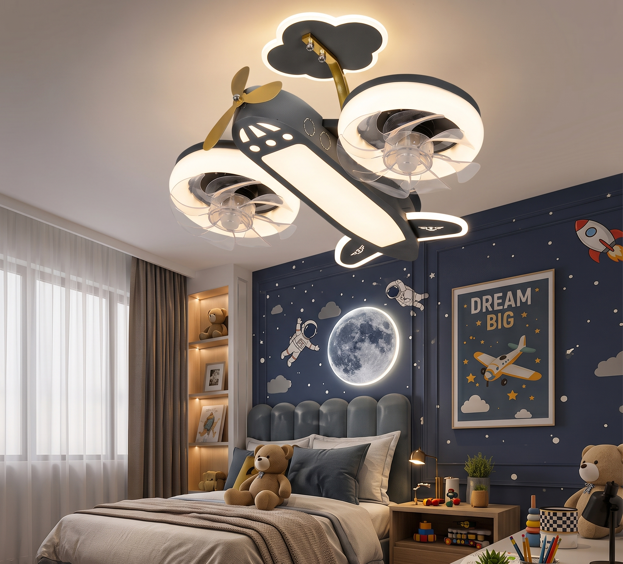 Little Wings, Big Dreams Kids Airplane Chandelier