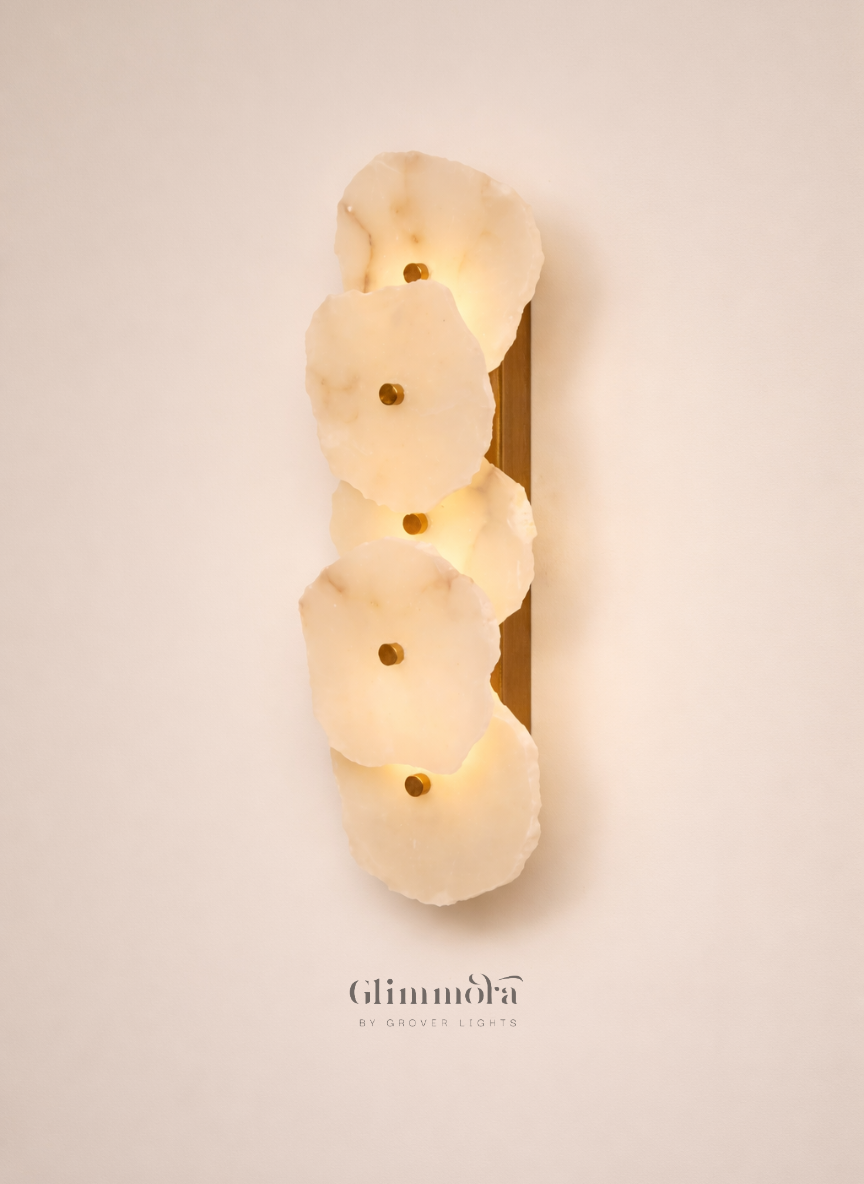 Petal Stone Vertical Wall Light