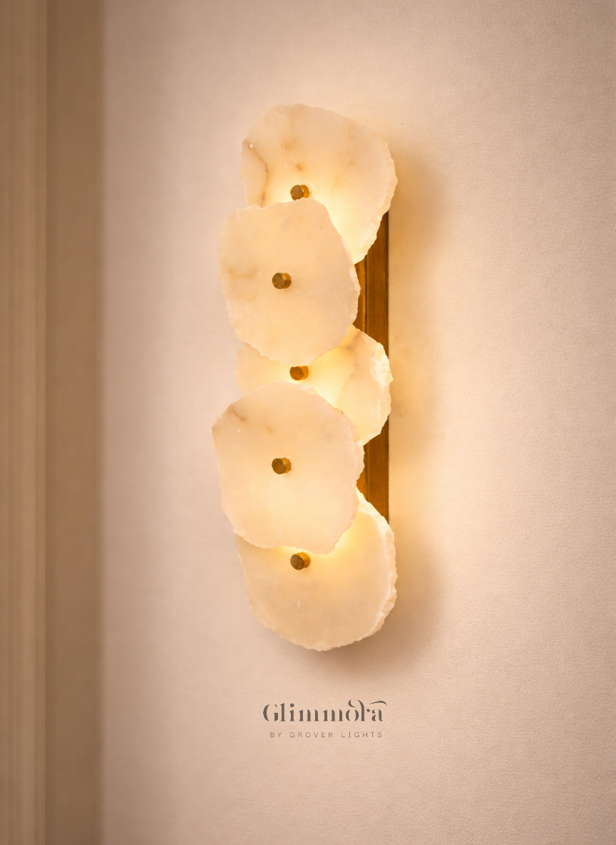 Petal Stone Vertical Wall Light