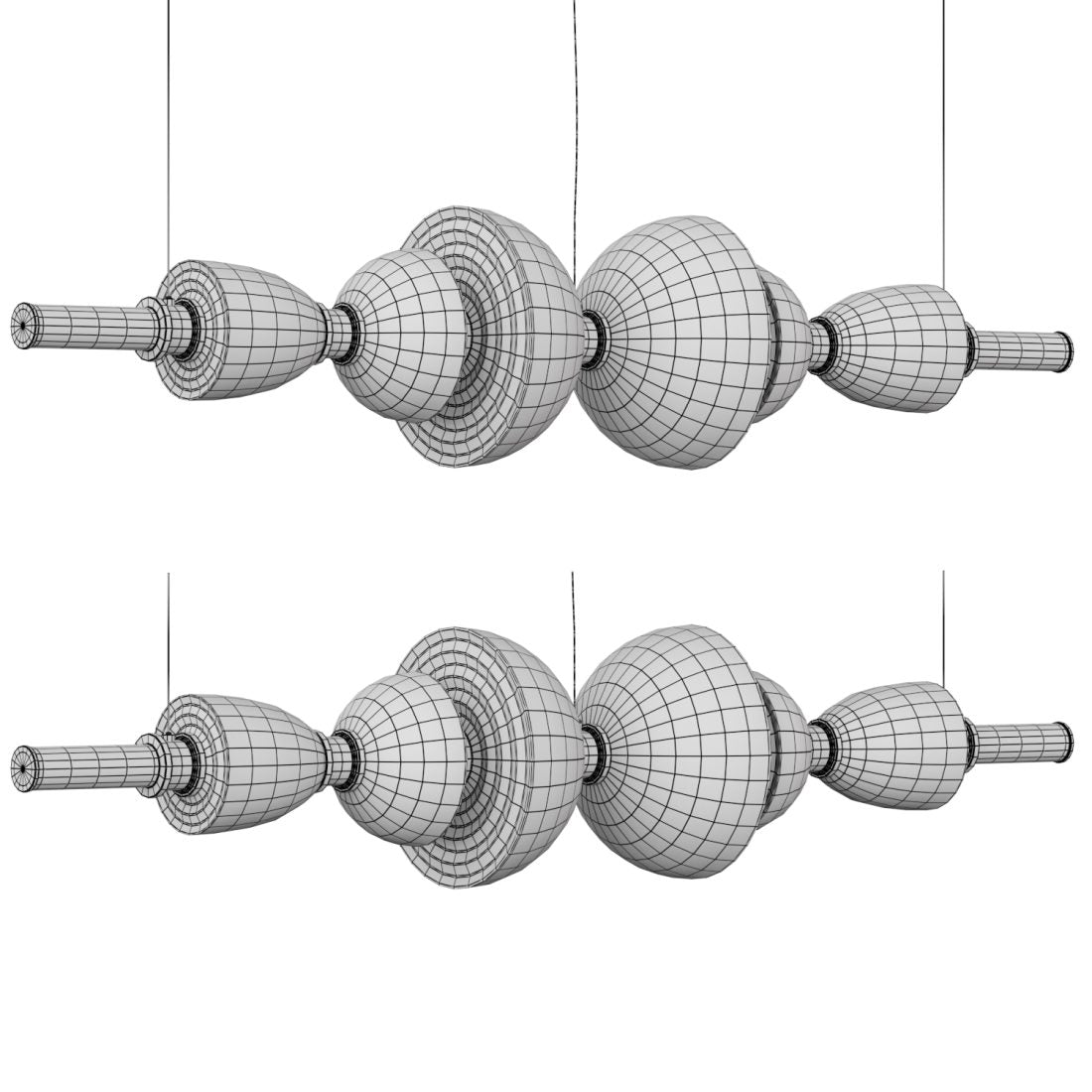 Separating Shadows (Amber, Glass) Chandelier
