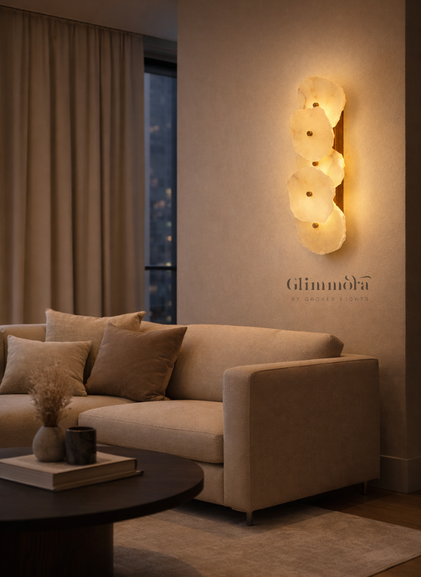 Petal Stone Vertical Wall Light