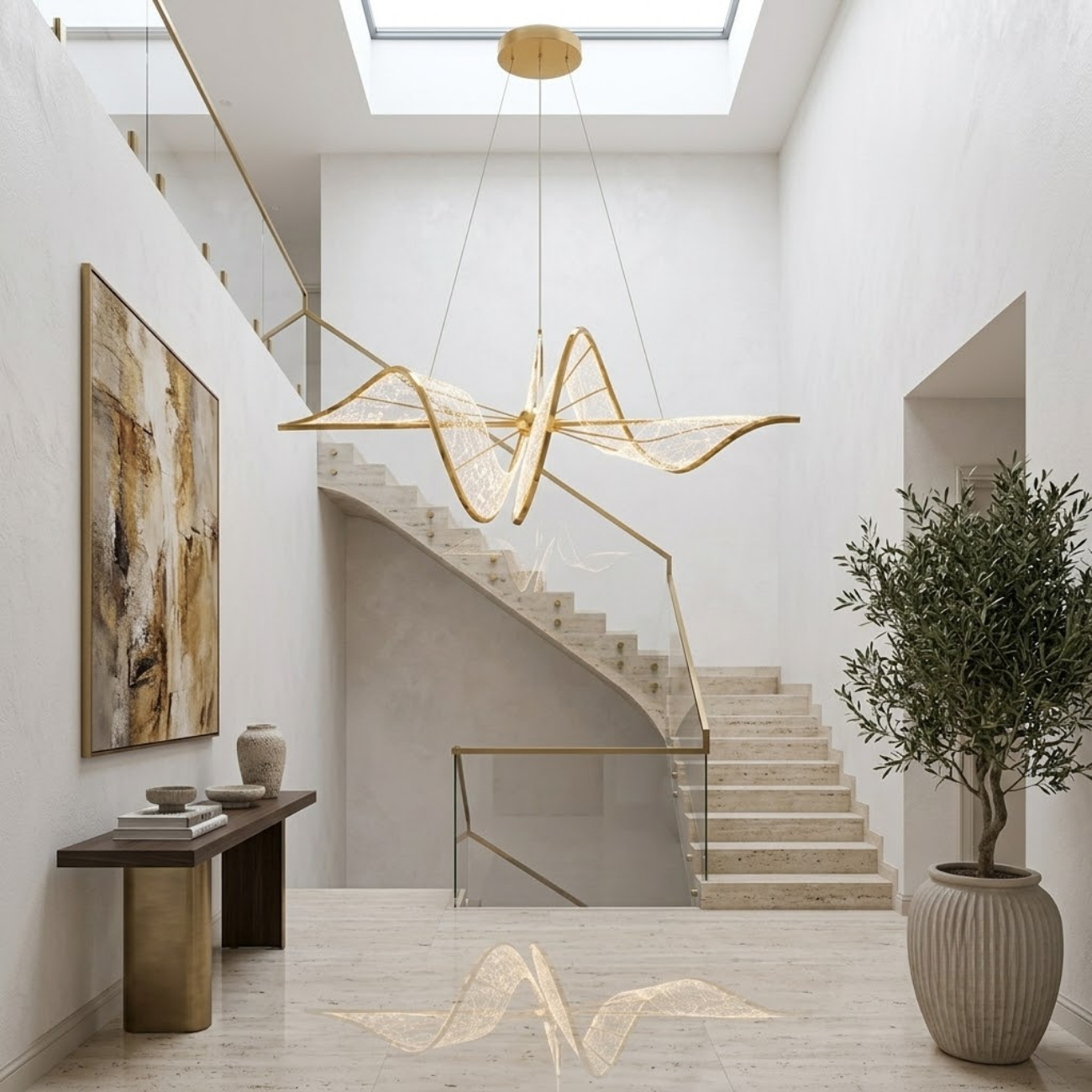 Modern Wave LED Chandelier