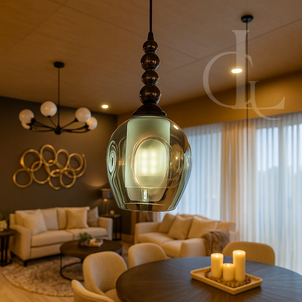 Crystal Glass Antique Vintage Pendant light