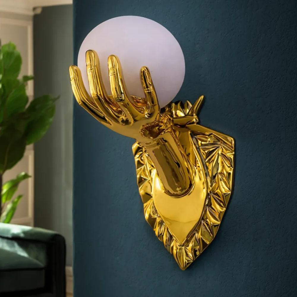 Luxury Golden Hand Wall Light