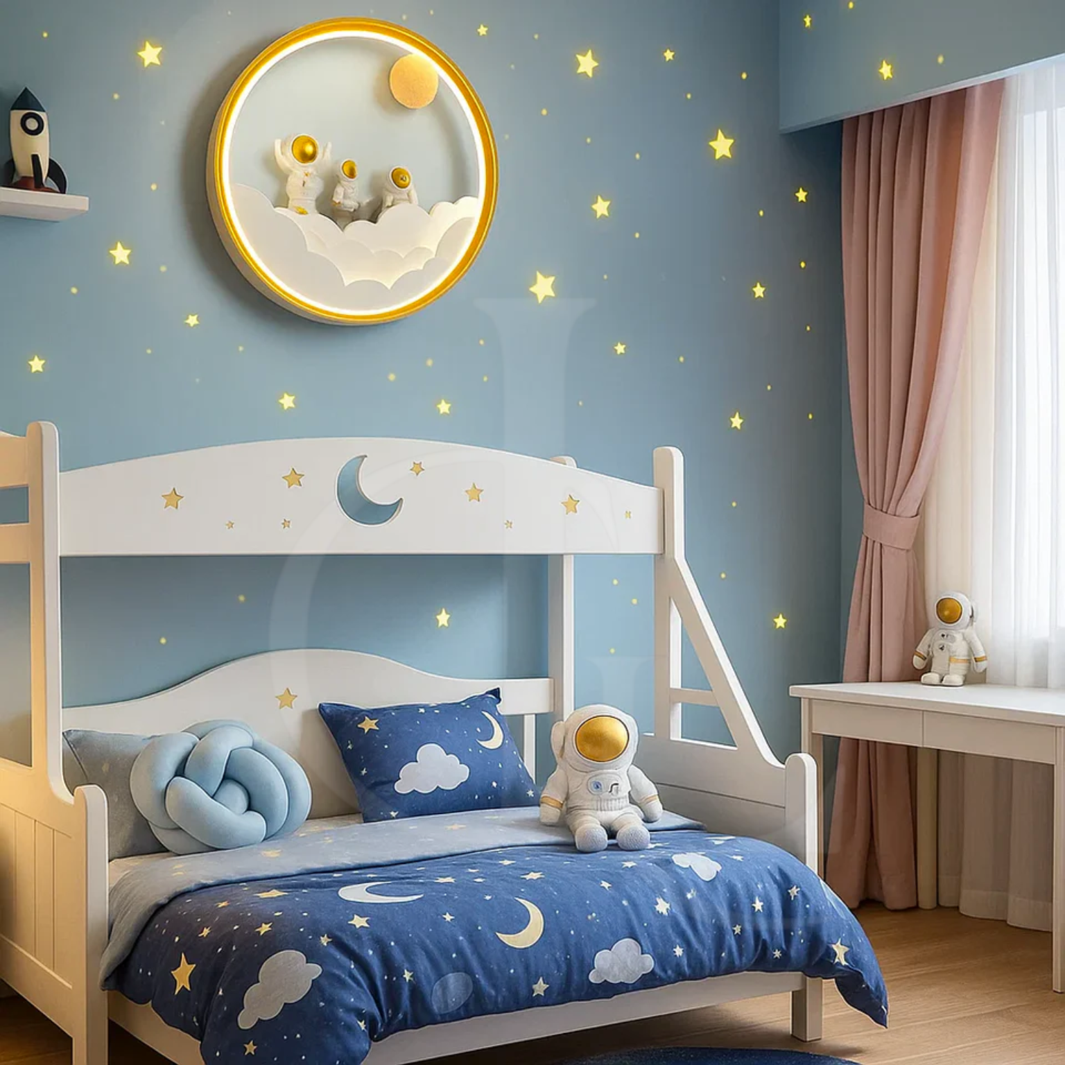 Round Astronaut LED Wall Light