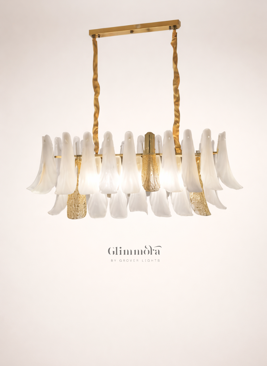 Petal Linear Glass Chandelier
