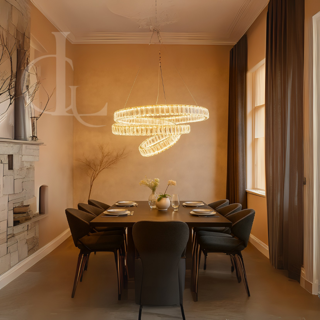 Echo of Lights (Gold, Crystal, LED) Chandelier