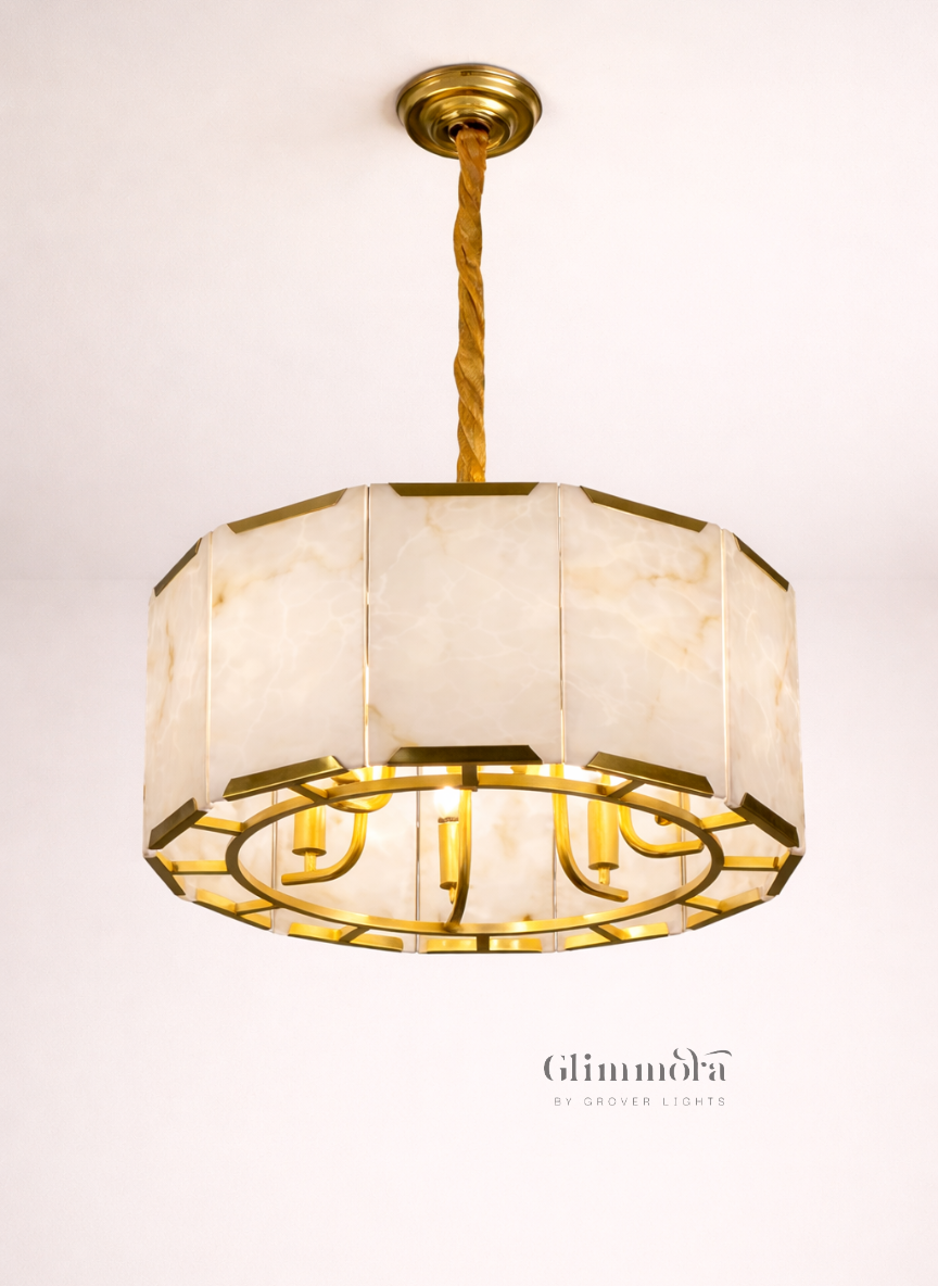 Luxe Onyx Drum Chandelier