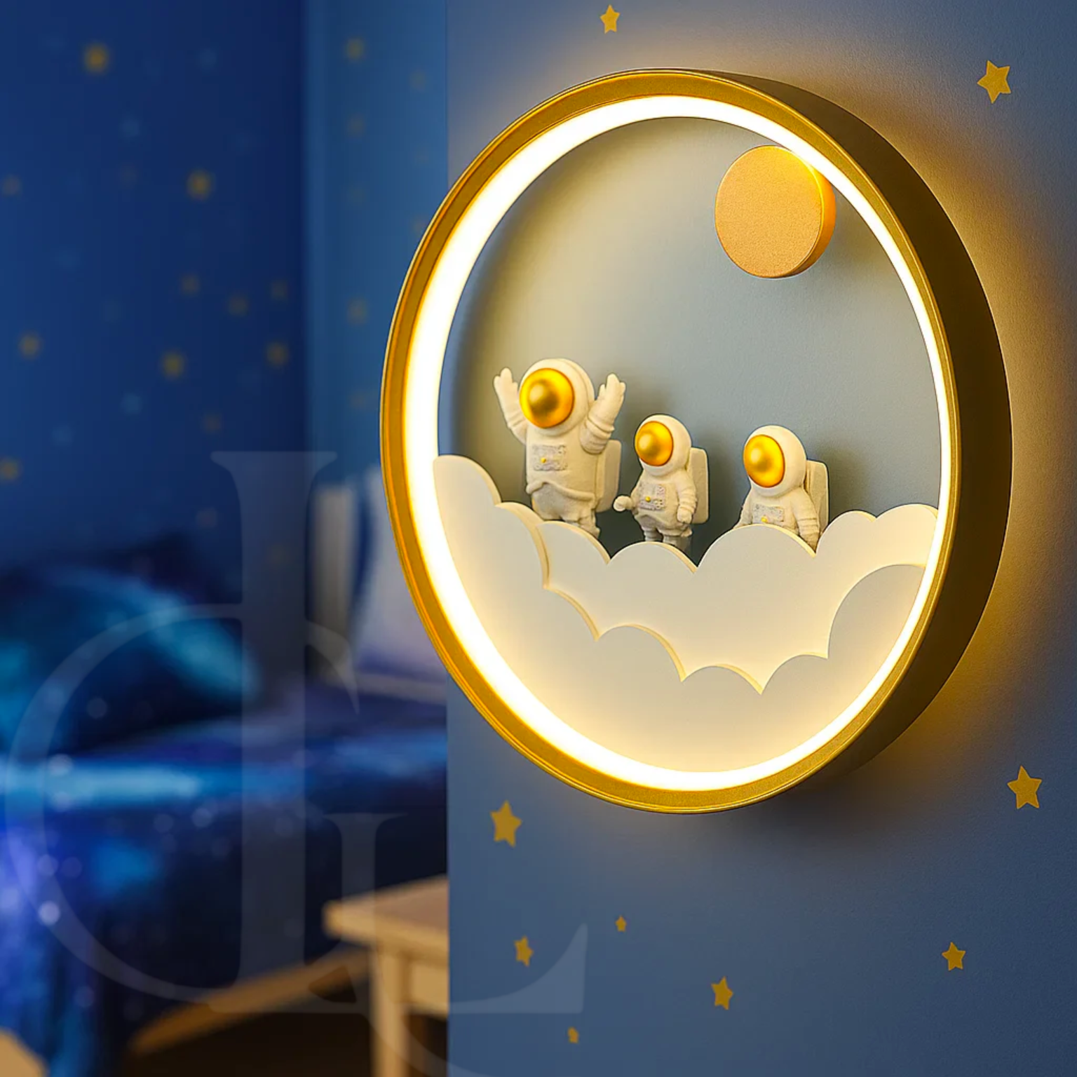 Round Astronaut LED Wall Light