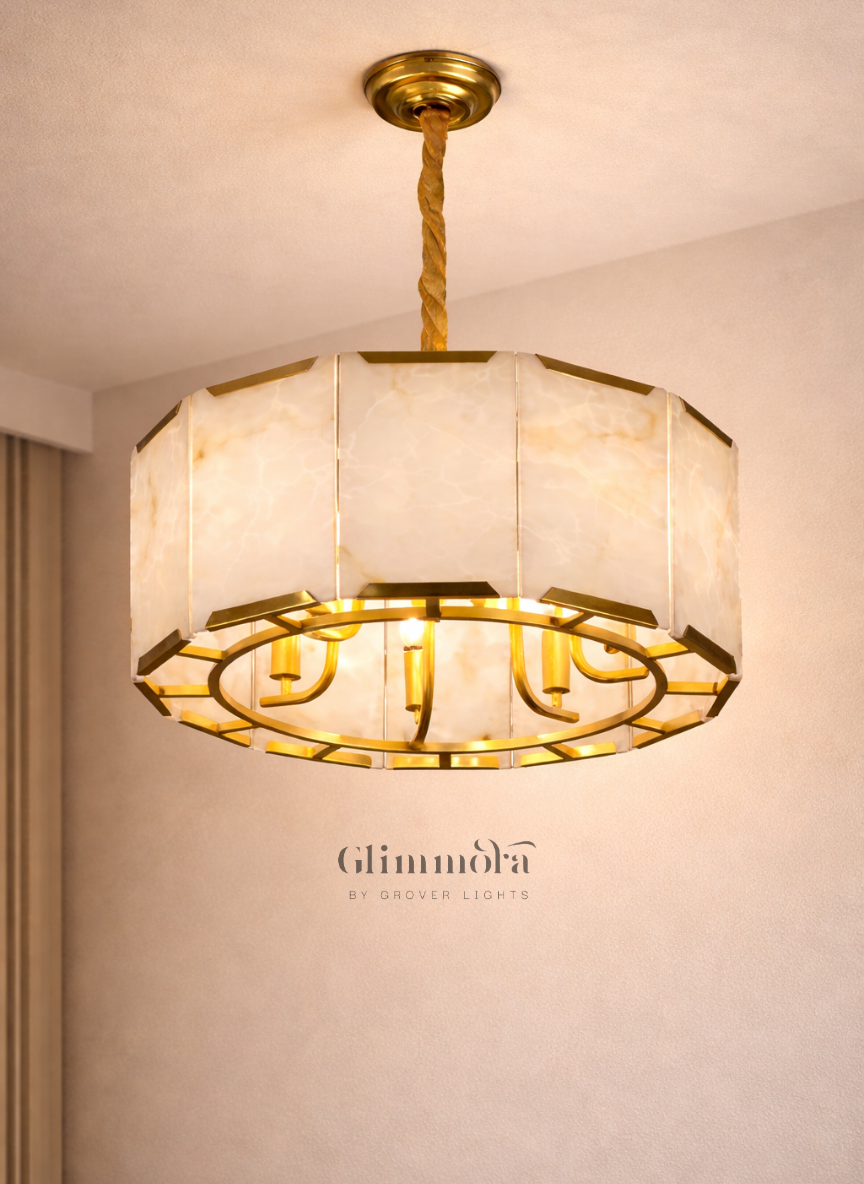 Luxe Onyx Drum Chandelier