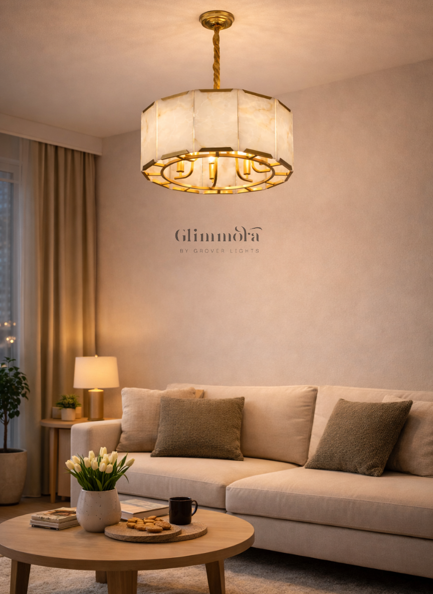 Luxe Onyx Drum Chandelier