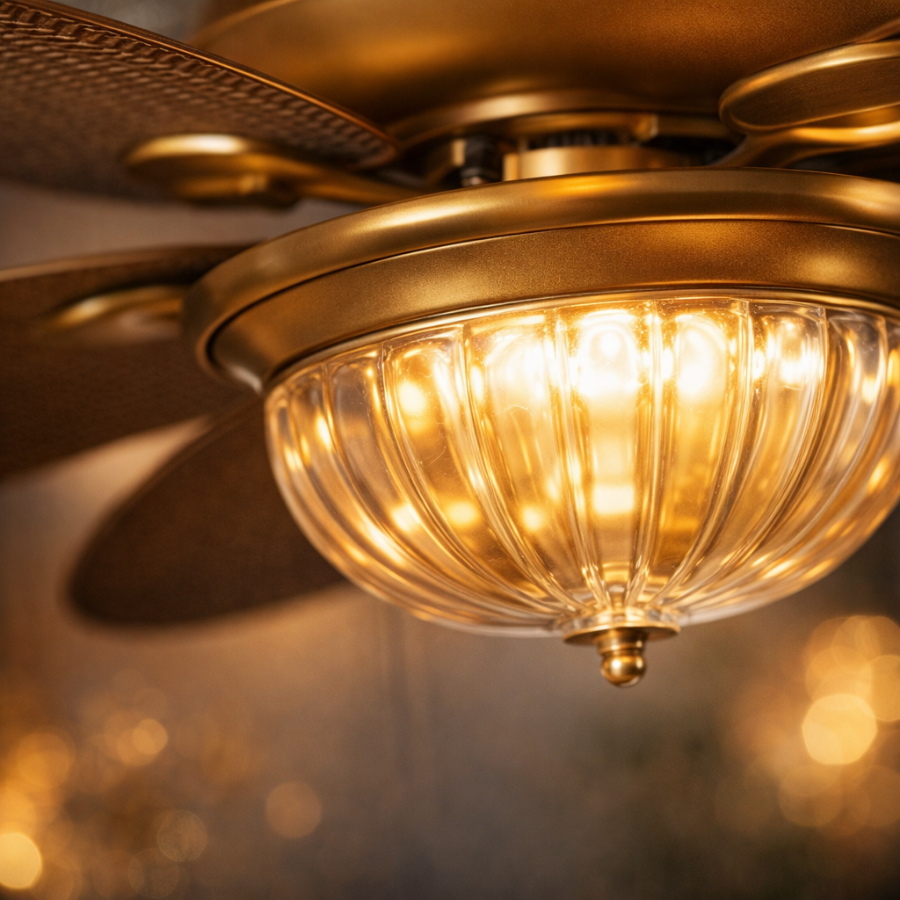 Tropical Palm Leaf LED Ceiling Fan with Remote